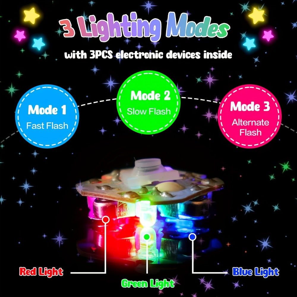 Party Favors LED Fidget-Spinner Wristbands, 30-Piece Multicolor Light-Up Set for Night Events