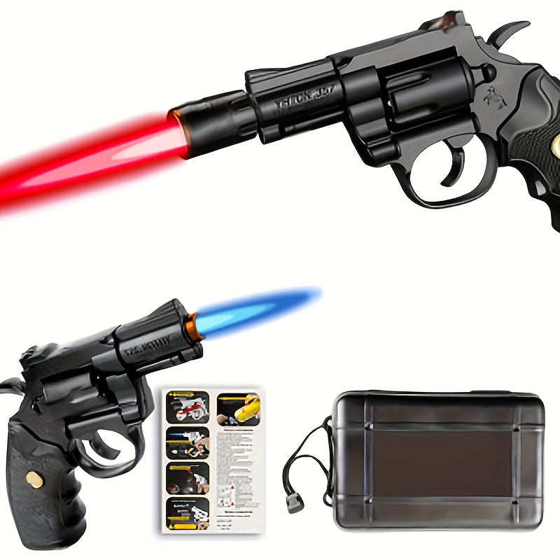 Windproof Butane Lighter with Adjustable Flame for Grilling, Camping and Outdoor Meals, with the Listed Configuration