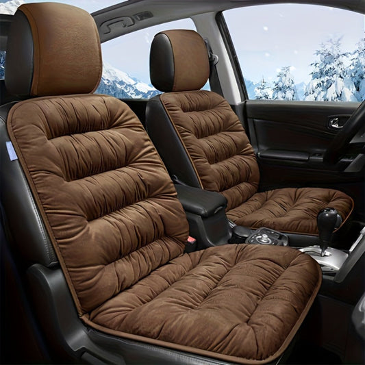 Vest-Style Car Seat Cushion with Connected Backrest and Seat Pad, Memory Foam Fill and Red, Beige or Black Options