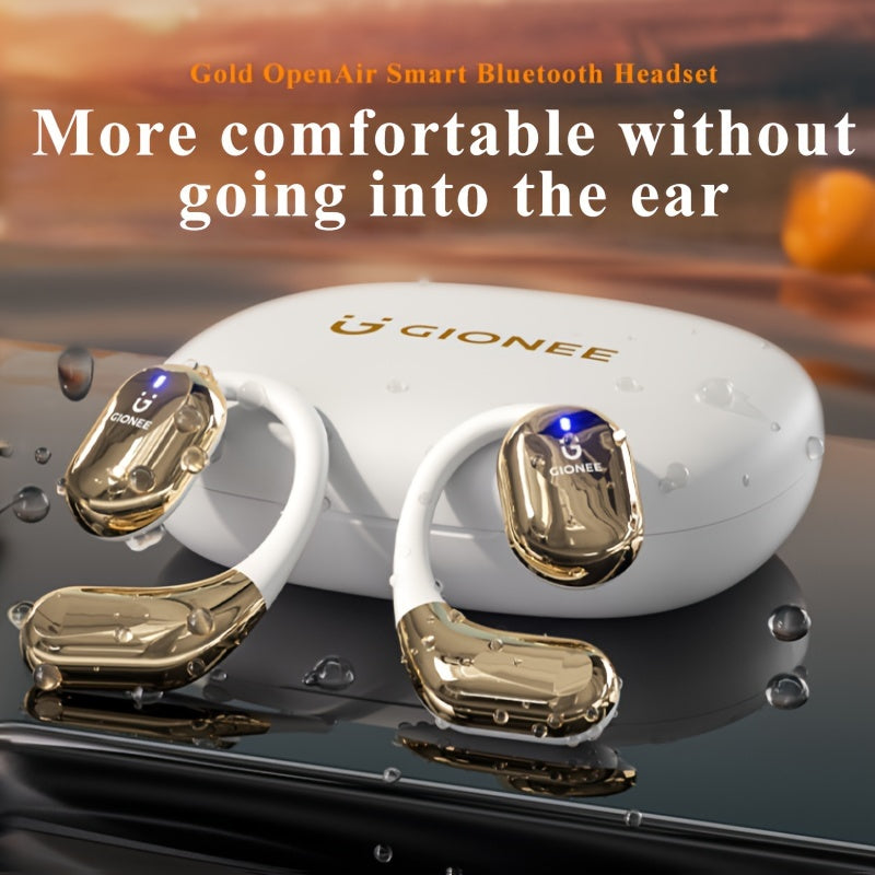 Gionee 90° Suspension Sport Earhook Wireless Earphones, Digital Display Charging Case Noise Cancelling HD Sound