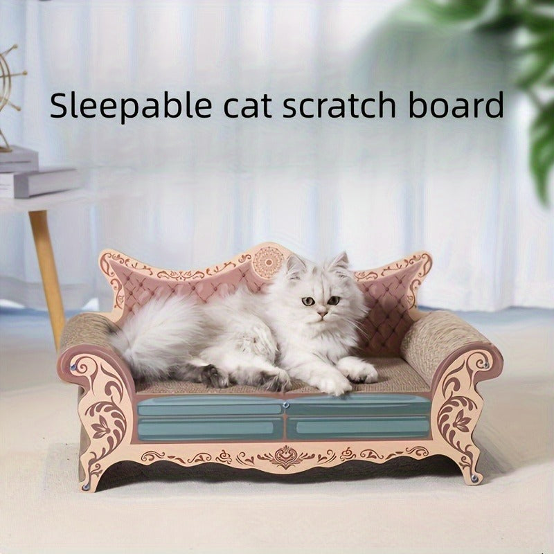 Cat Scratching Board Sofa – Chaise Longue Cat Bed with Anti-Scratch Protection | L-Shaped Vertical Scratcher, Wear-Resistant & Non-Shedding