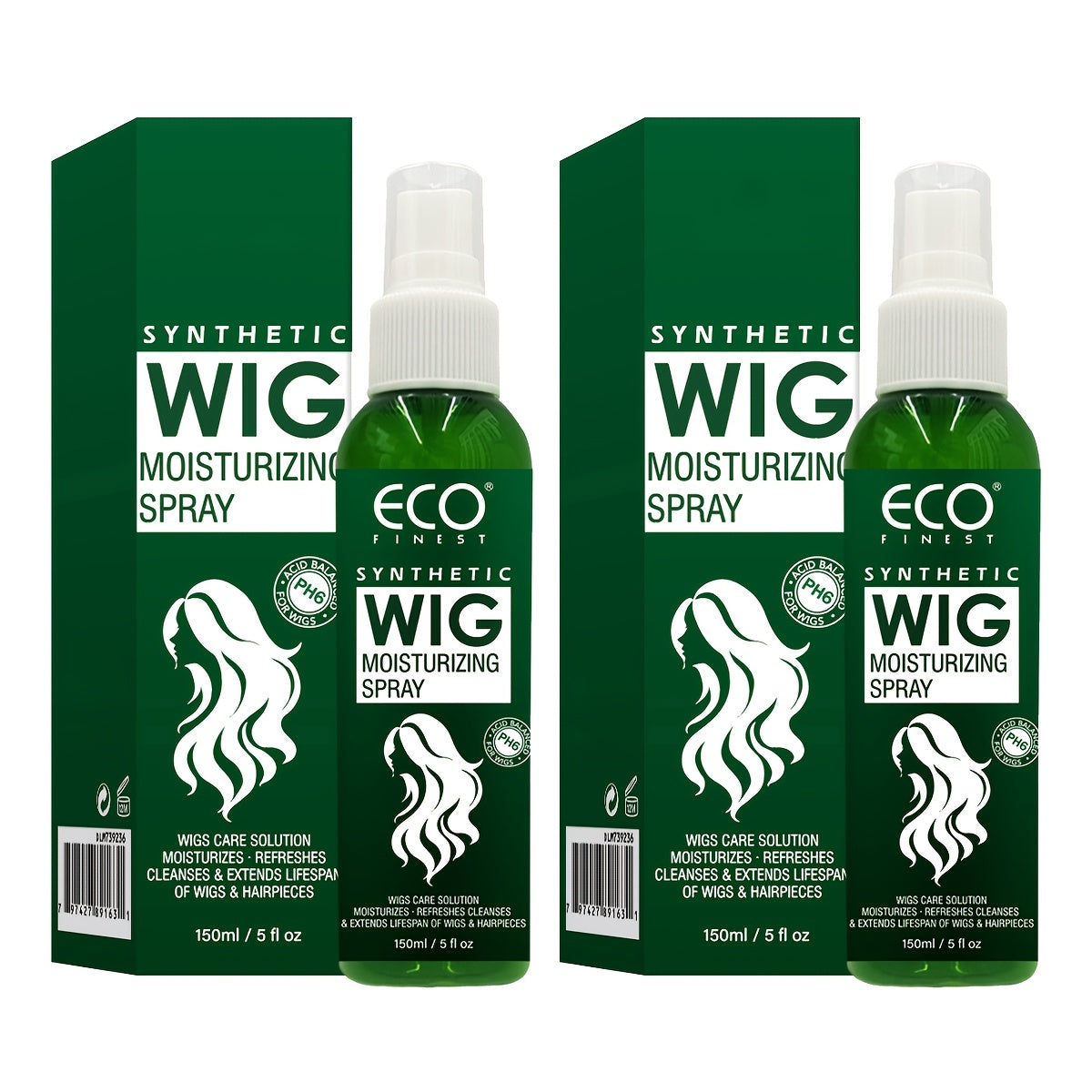 Synthetic Wig Refresher Spray Leave-In Conditioner, Revitalizes & Detangles Wigs & Hairpieces, Cleanses Between Washes