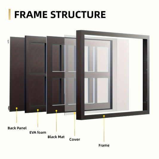Trading Card Display Case Wall Mounted Wood Frame – Pokemon TCG Sports Cards 35–360pt Compatible, 1/2/4/6/10 Grid Options