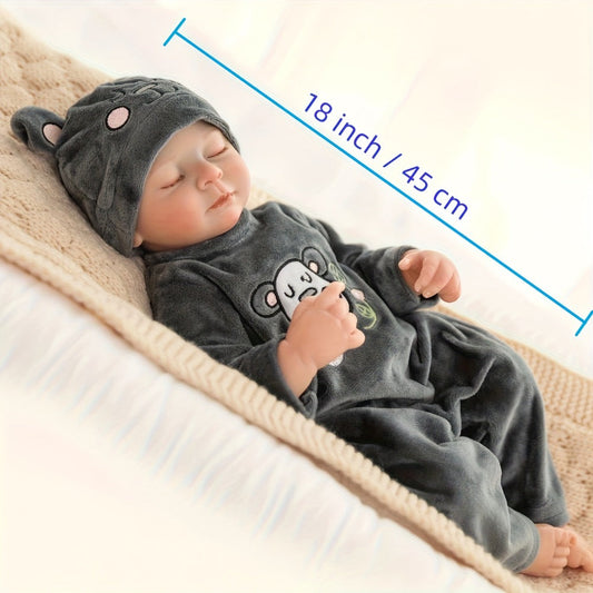 Reborn Baby Doll 18 Inch 45CM Lifelike Newborn Doll Only No Accessories, Realistic Baby Body, Safe for Kids Ages 3+