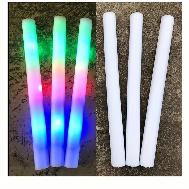 LED Glow Sticks Party Set, Foam Glow Sticks with 3 Light Modes, Glow Glasses, Headbands & Finger Lights for Rave