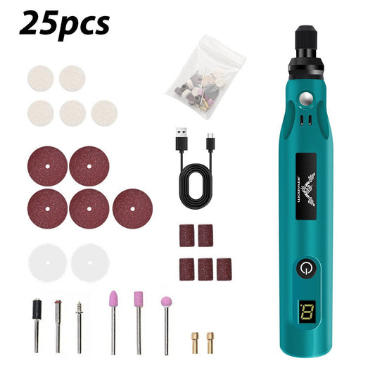 Power Tools Rechargeable Engraving Pen Kit with Adjustable Speed and 25 Piece or 39 Piece Accessory Options