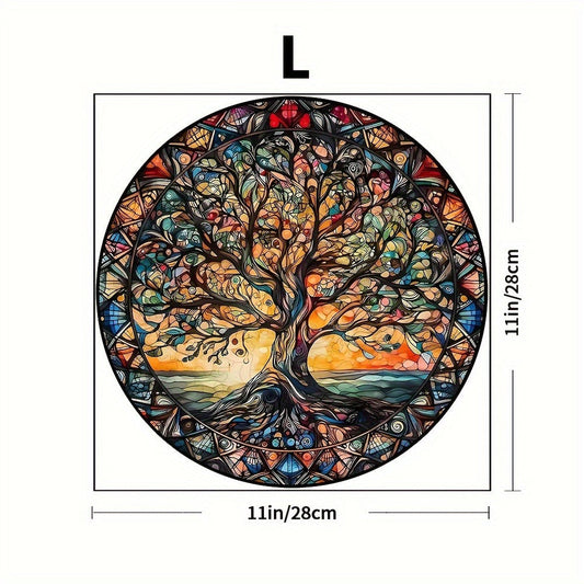 Tree of the Universe Wooden Jigsaw Puzzle with Irregular Pieces and 11 x 11 Inch Pictured Display Size
