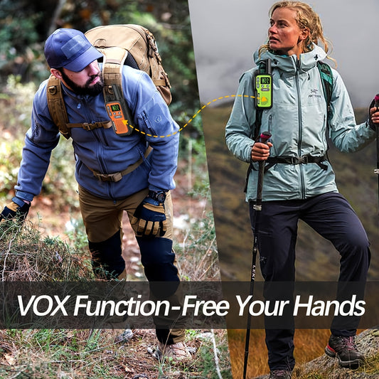 Long Range Walkie Talkies for Adults, BAOFENG 22 FRS Channels LCD Display VOX Hands-Free, USB-C Rechargeable Li-ion Battery, 2-3 Mile Range