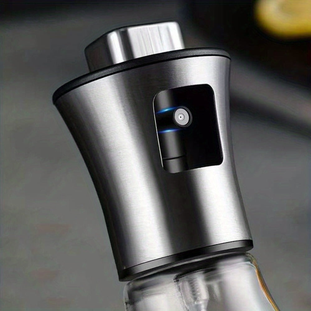 Oil Sprayer for Cooking Stainless Steel, Pressurized Glass Olive Oil Spray Bottle for Kitchen BBQ Grilling Baking Air Fryer