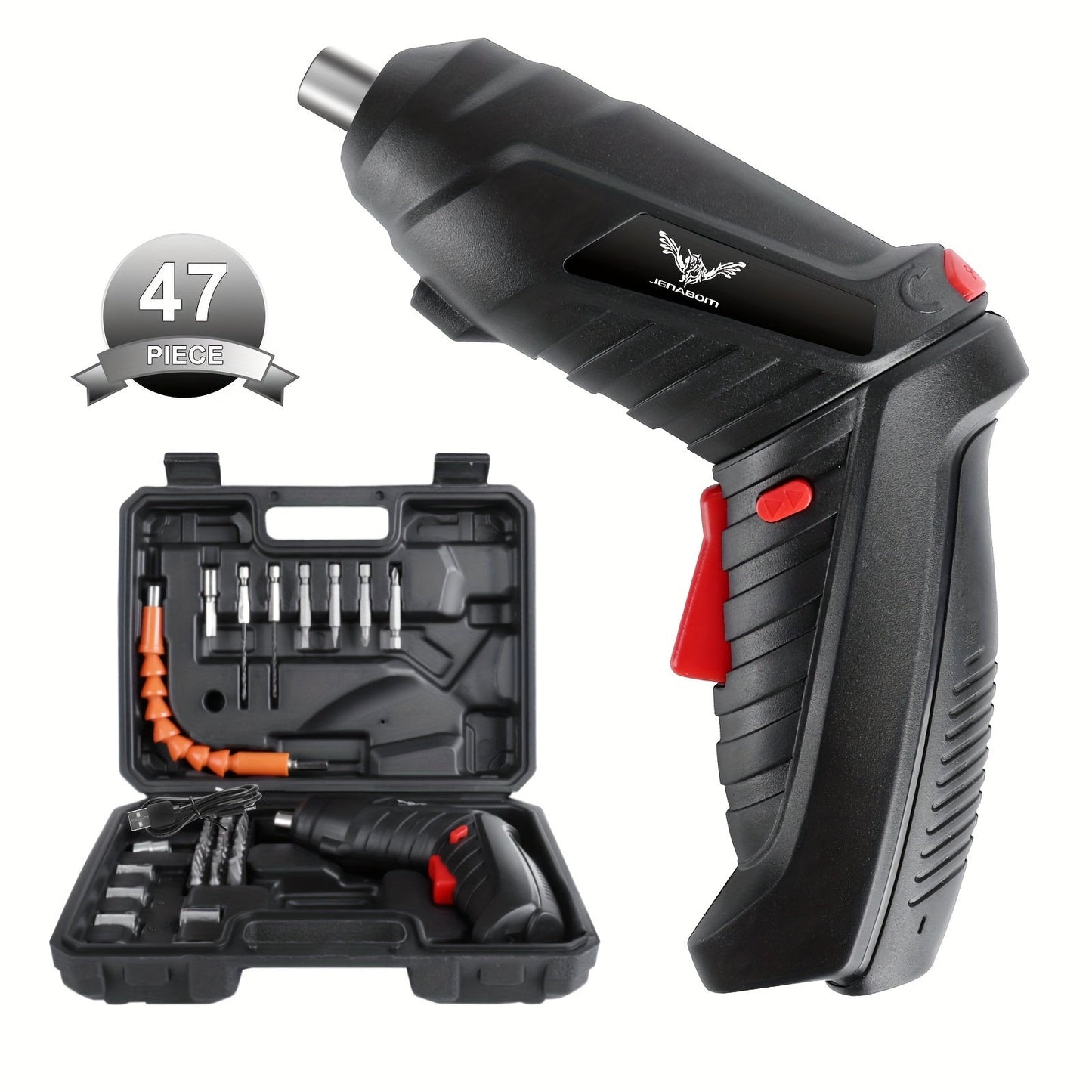 Power Tools 3.6V Mini Electric Drill Screwdriver Kit with 1300mAh Battery and 26 or 47 Piece Options