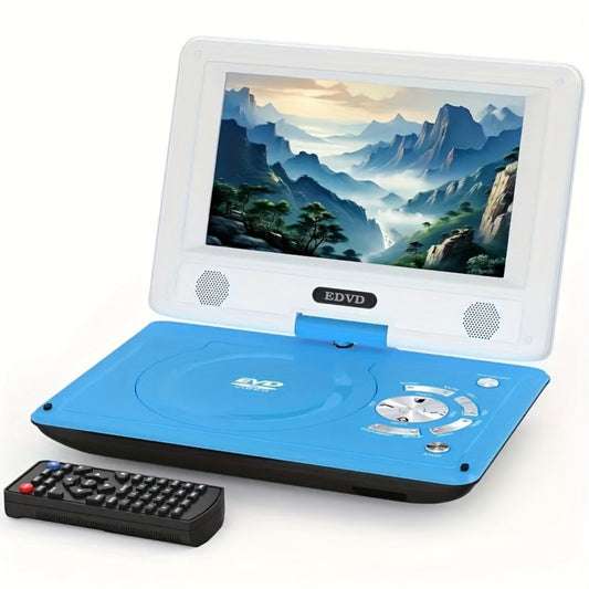 Portable Dvd Player with 270° Swivel Screen and Black or Blue Finish