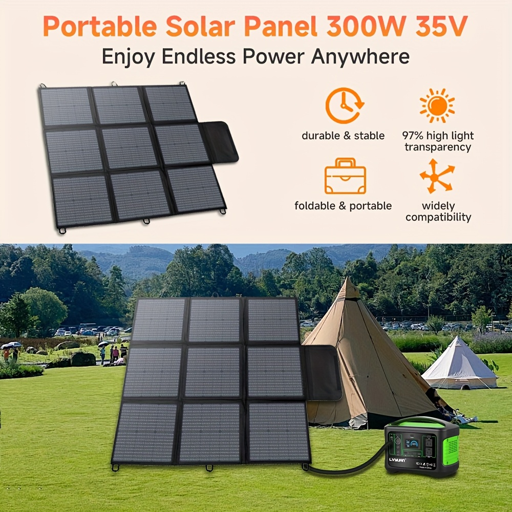 Foldable Solar Panel 120W 200W 300W 400W 22.5% High Efficiency Monocrystalline Portable Outdoor for Garden, Pathway and Patio Lighting