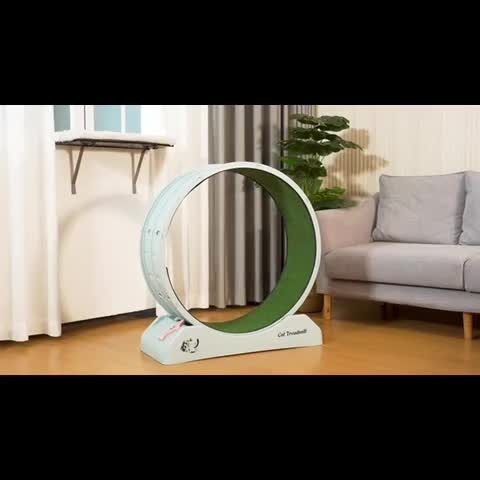 Cat Treadmill Indoor Exercise Wheel Durable Plastic Running Wheel for Indoor Cats All Breeds No Battery Needed Silent Spinner Cat Fitness