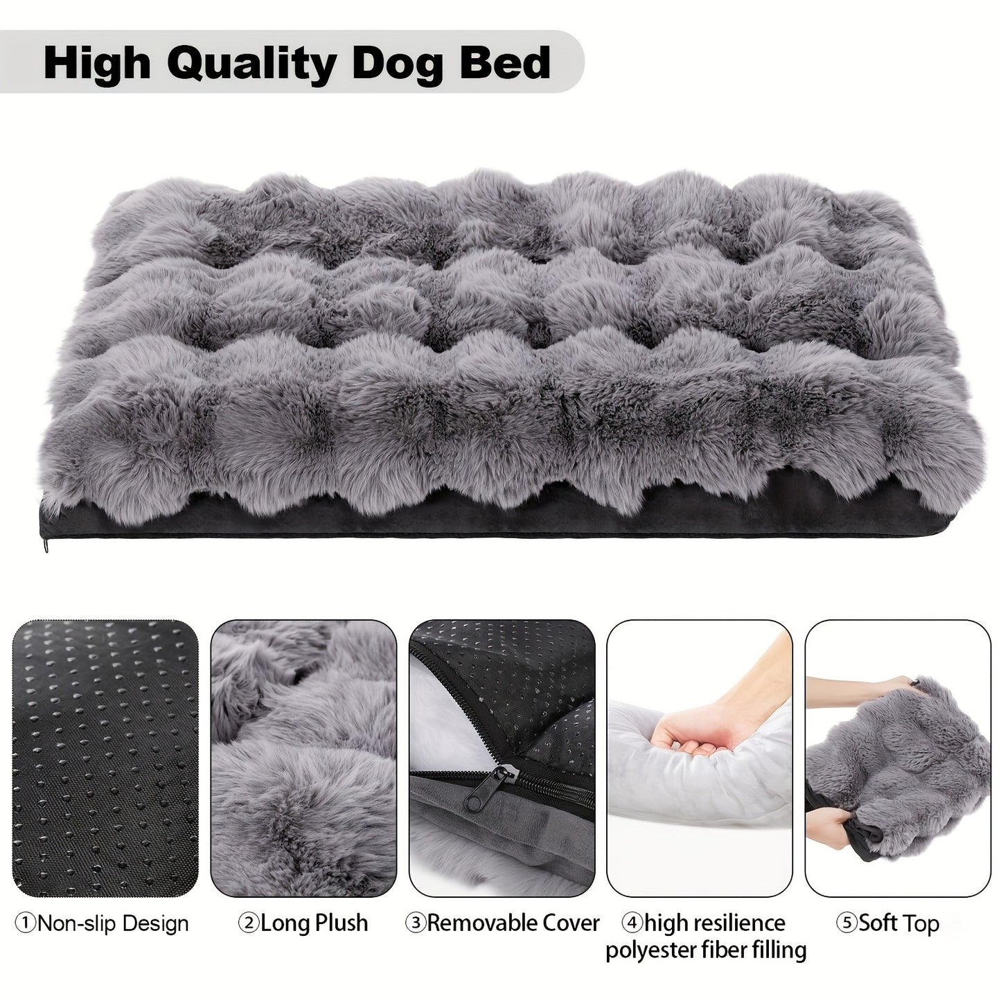 Orthopedic Dog Bed for Large Dogs โ XL XXL Memory Foam Pet Bed with Removable Washable Cover, Anti-Slip Base