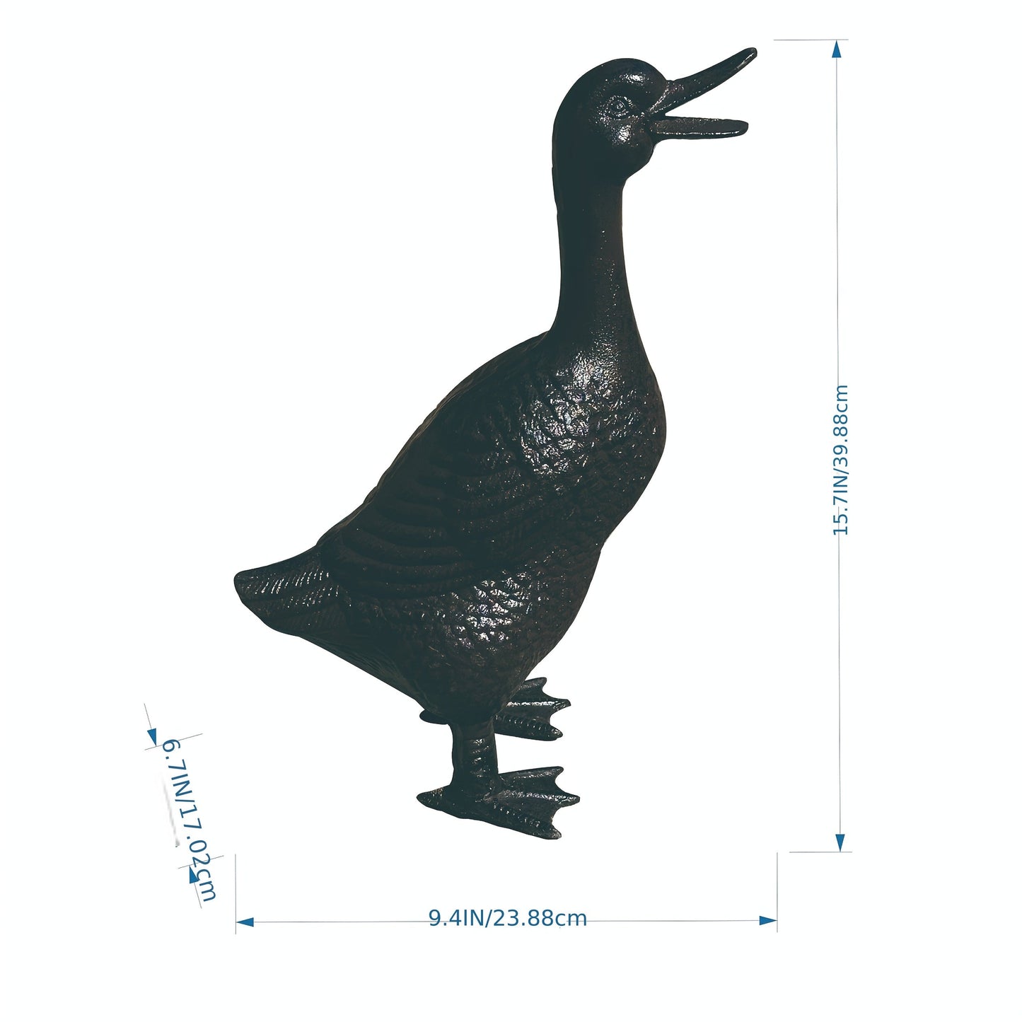Garden Duck Statue Cast Iron Outdoor Lawn Ornament Rustic Farmhouse Metal Sculpture Mother Duck Ducklings Yard Decor Multiple Styles
