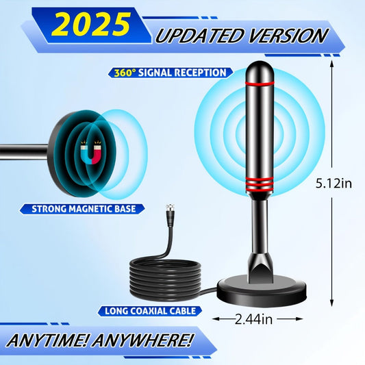 Amplified TV Antenna 150 Mile Range Indoor Outdoor, 8K 4K 1080P HD Digital Antenna, Free Local Channels ABC CBS NBC FOX PBS