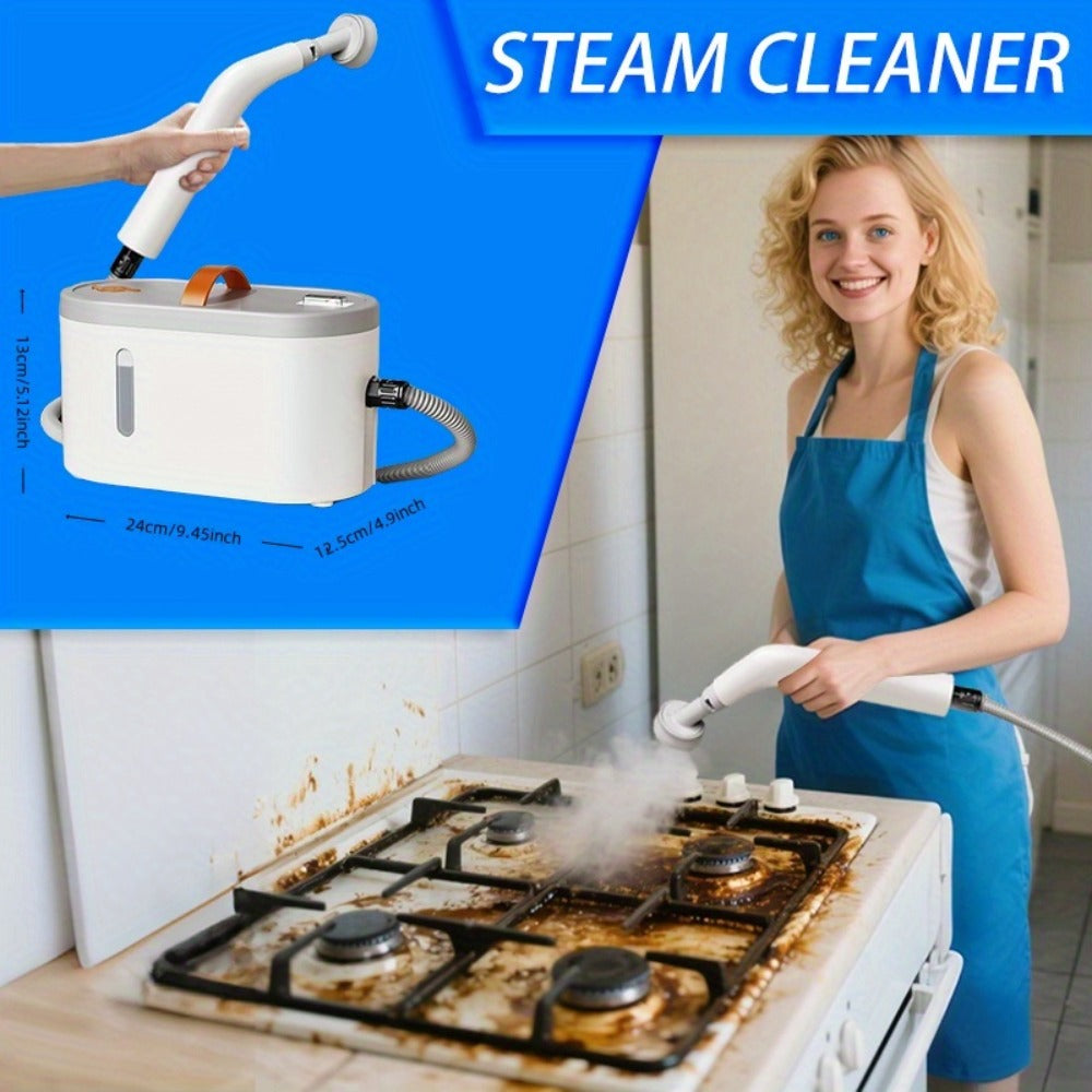 Steam Cleaner 1200W Canister Model with Handheld Wand, Flexible Hose and Interchangeable Detail Attachments