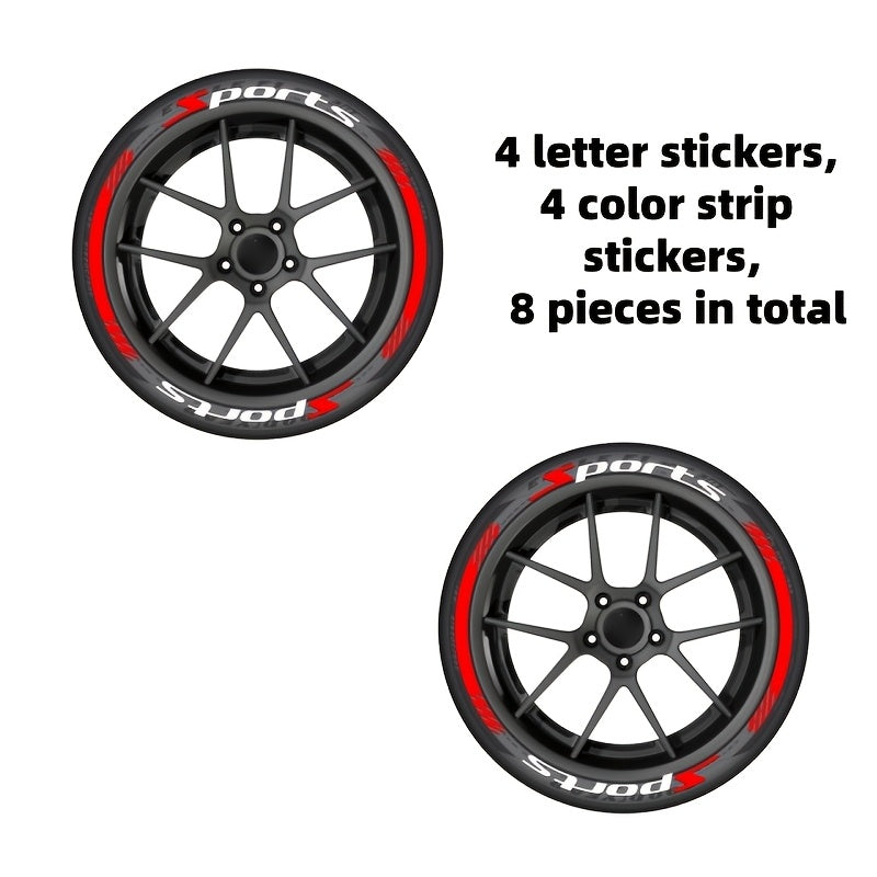 Tire Letter Stickers – Sport Racing PVC Tire Decals for Car & Motorcycle, Self-Adhesive Raised Letter Stickers