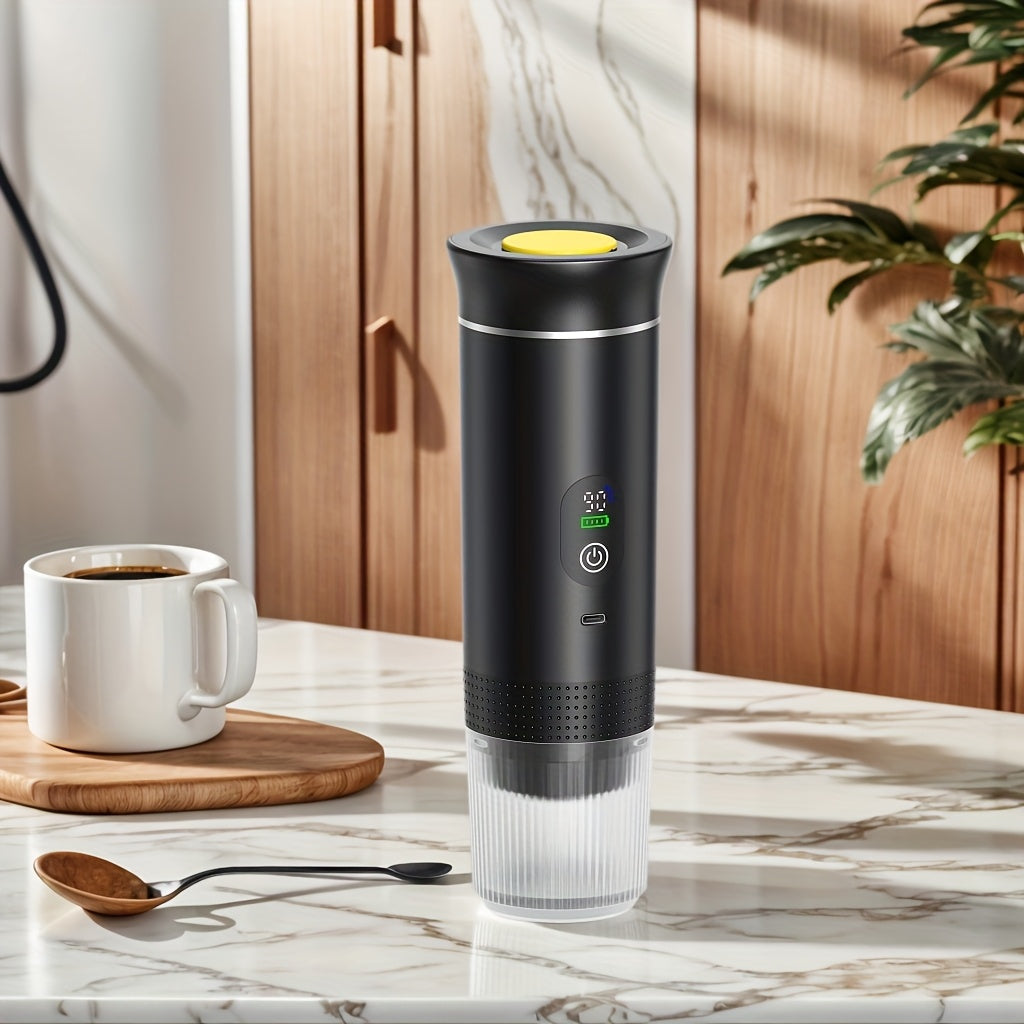 Portable Espresso Machine Type-C Charging Self-Heating, Single Serve Coffee Maker with Temperature & Battery Display