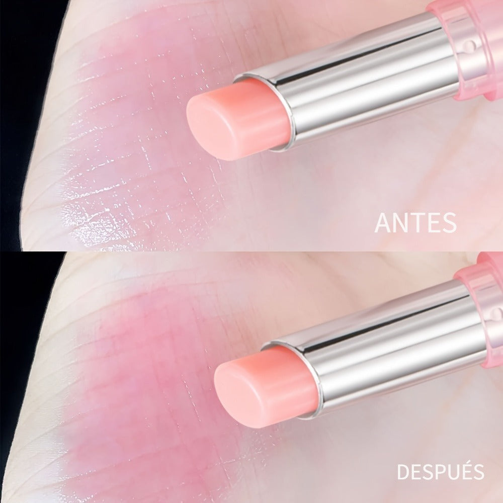 Lip Balm YAMITIK 4-Piece Tinted Stick Set with Pink Tubes, Sheer Gloss Finish and DR111 Option