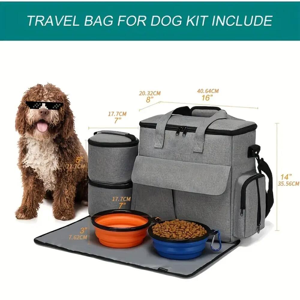 Dog Treat Pouch 5-Pack – Large Capacity Training Bag with Zip Closure, Durable Nylon Multi-Functional Outdoor Pet Carrier Bag for Dogs