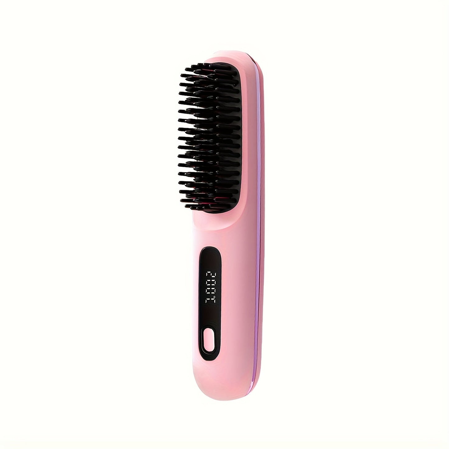 Cordless Hair Straightener USB Rechargeable - 3 Temperature Controls, LED Display, Shine, Travel Flat Iron with Comb & Clips