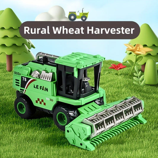 Wheat Harvester Toy Car Inertia Friction Powered Agricultural Vehicle Simulation Model for Kids Boys Girls Ages 3+