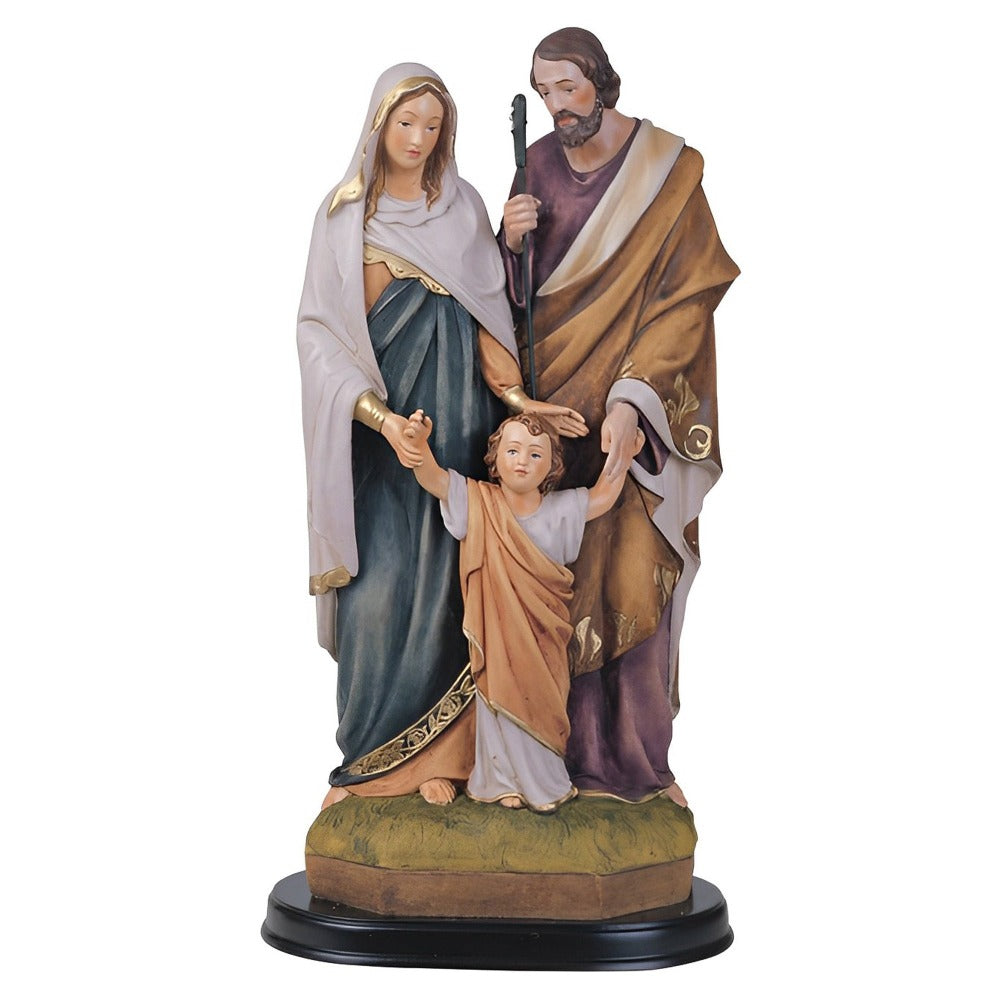 Holy Family Figurine Statue 12" H, Polyresin Religious Sculpture Ornament for Home Decor, Living Room