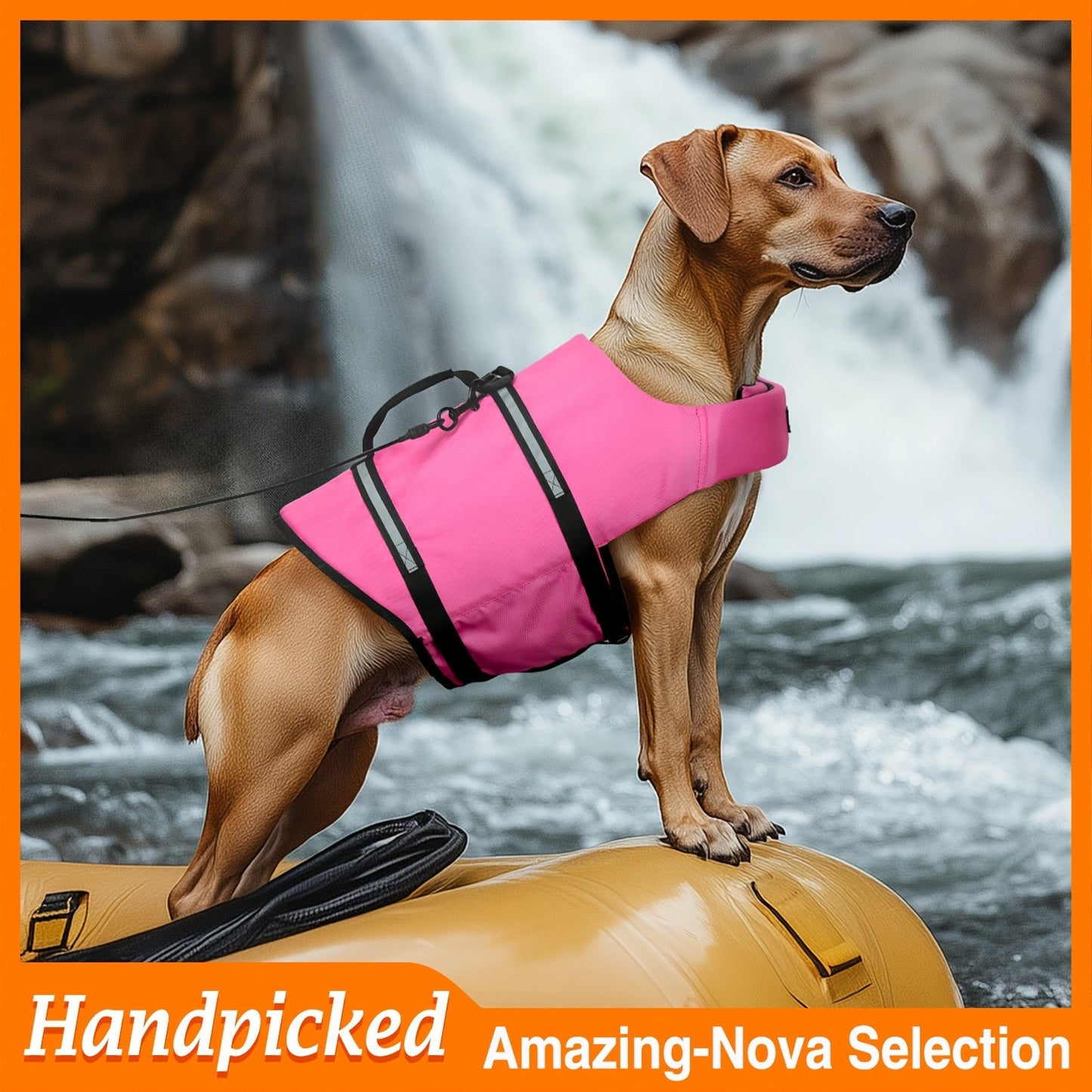 Dog Life Jacket Ripstop Swim Vest with Handle – Buoyancy Flotation Dog Life Vest for Swimming, Boating & Water Safety, Sizes XS to XL