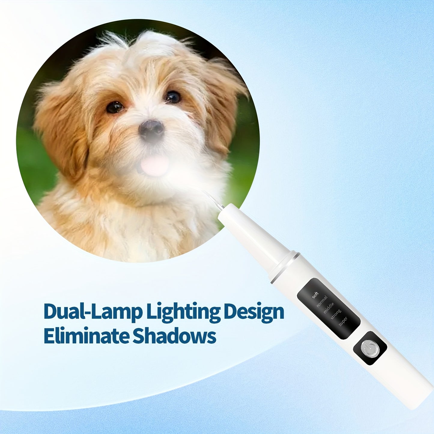 Electric Pet Dental Cleaning Kit – USB Rechargeable Cat & Dog Teeth Cleaner, 4 Cleaning Heads & 5 Modes, Removes Stains & Tartar for Cats
