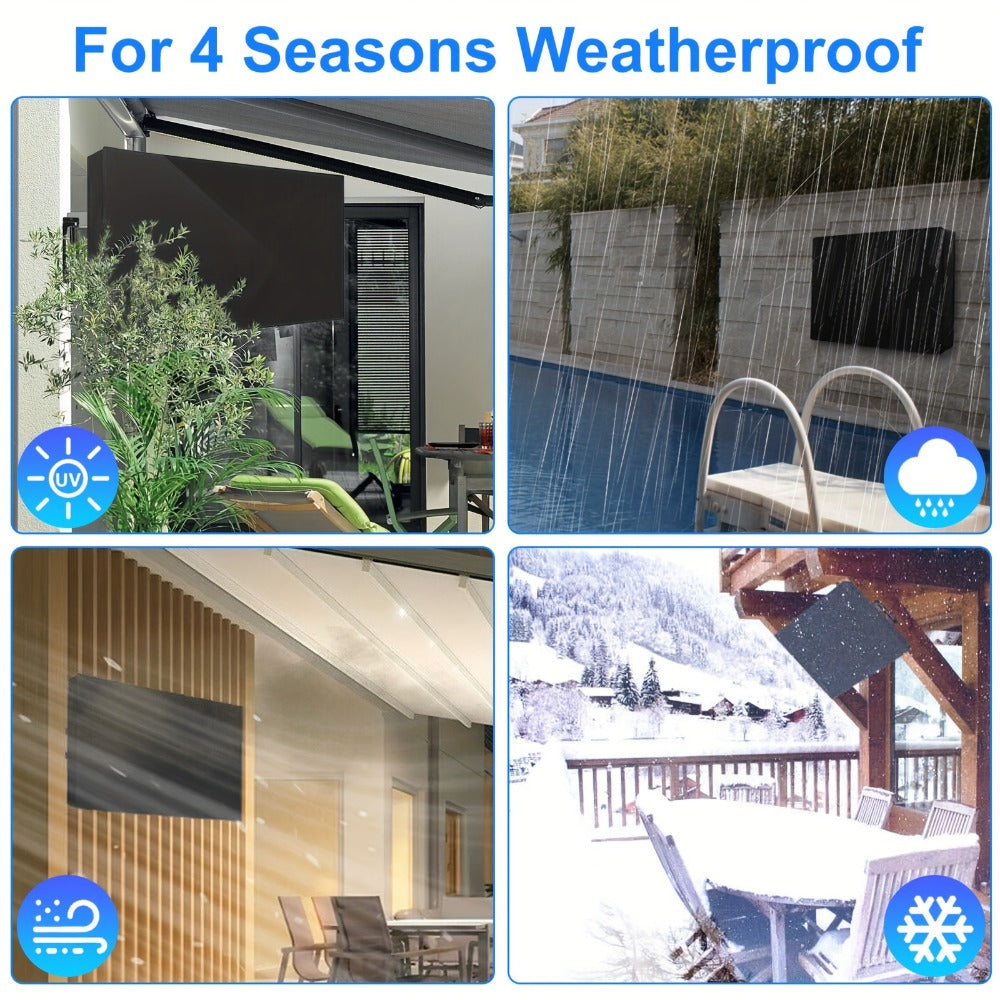 Outdoor TV Cover 55-58 Inch – Weatherproof Waterproof Dustproof Television Protective Cover for Patio, Flat Screen & Wall Mount TVs