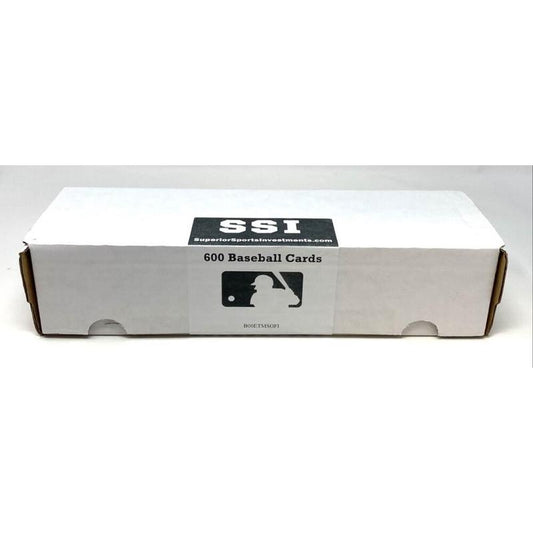 MLB Baseball Cards 600 Pack Lot with Unopened Pack Includes Ruth Ryan Griffey Thomas Bonds Vintage 80s 90s Baseball Card Collection Gift Box