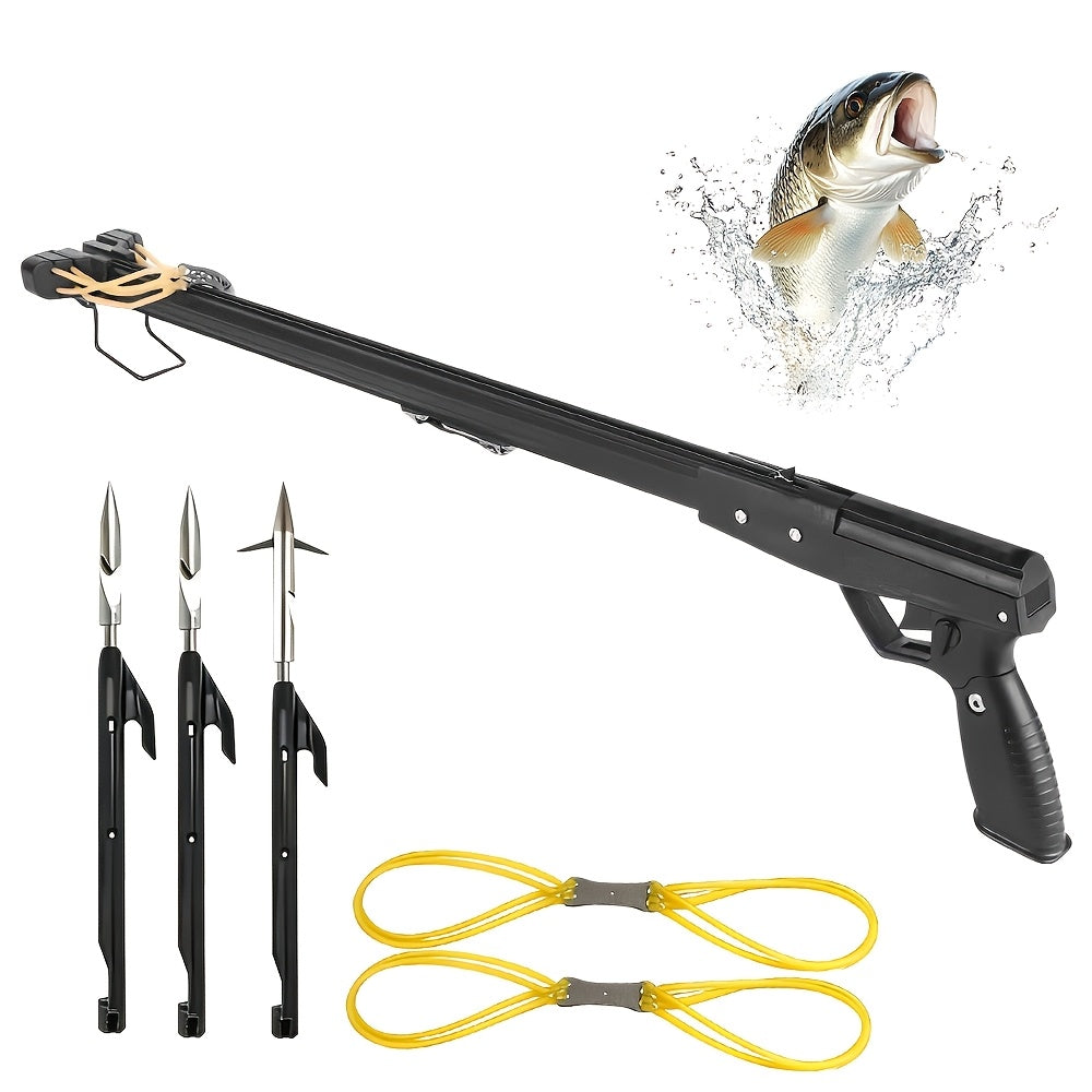 Fishing Slingshot Aluminum Alloy with Fishing Reel & Darts – Long Range Powerful Catapult, Non-Slip Grip, Thickened Power Band for Saltwater
