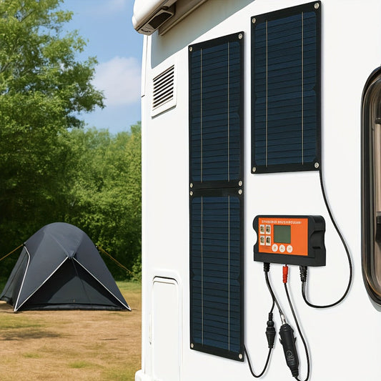 600W Solar Panel Kit with 100A PWM Controller – 100W 200W Monocrystalline Panels for RV, Camping, Car & Boat Battery Charging | Portable