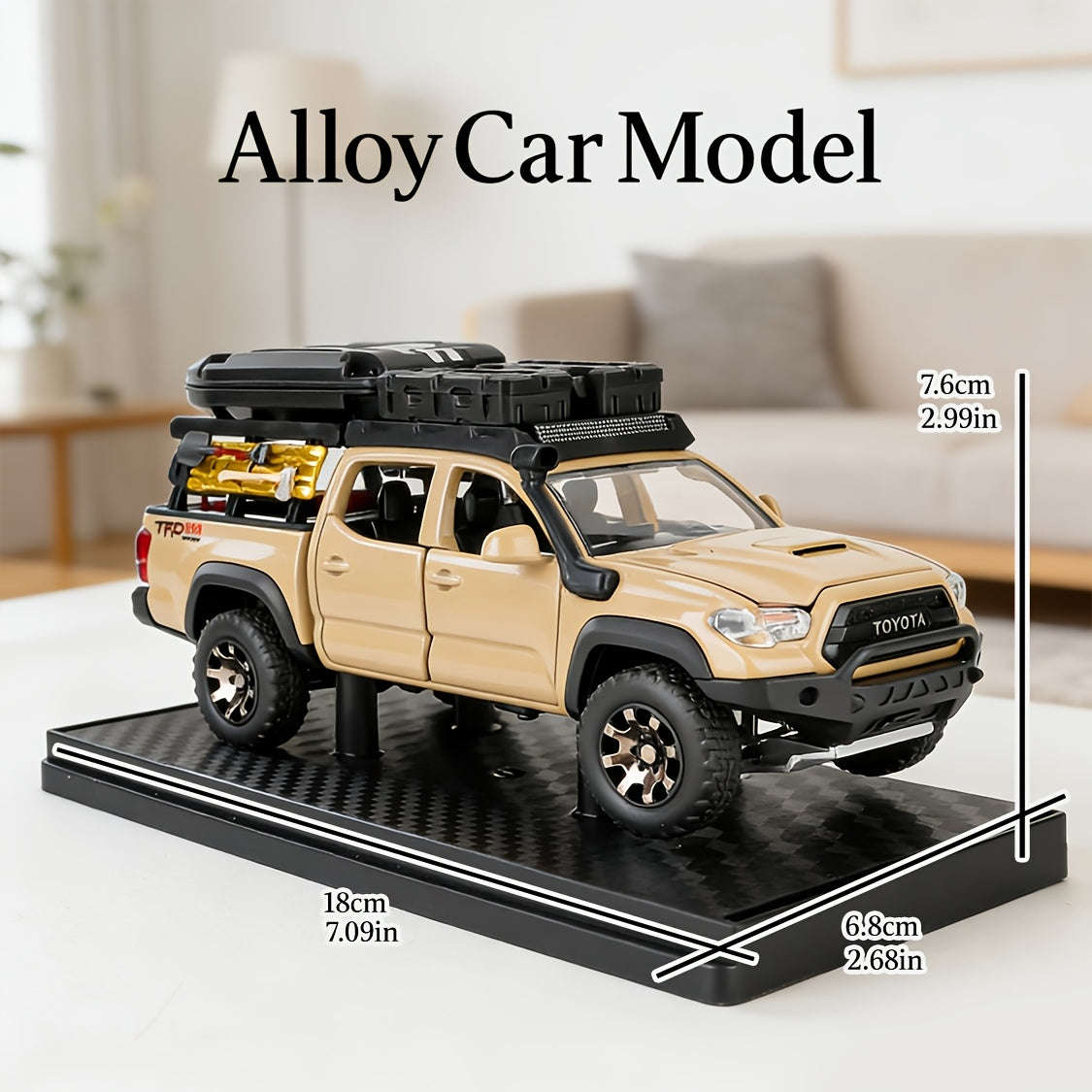 1:32 Scale Toyota Off-Road Die-Cast Model Car with Openable Doors, Zinc Alloy High-Detail Static Display Replica