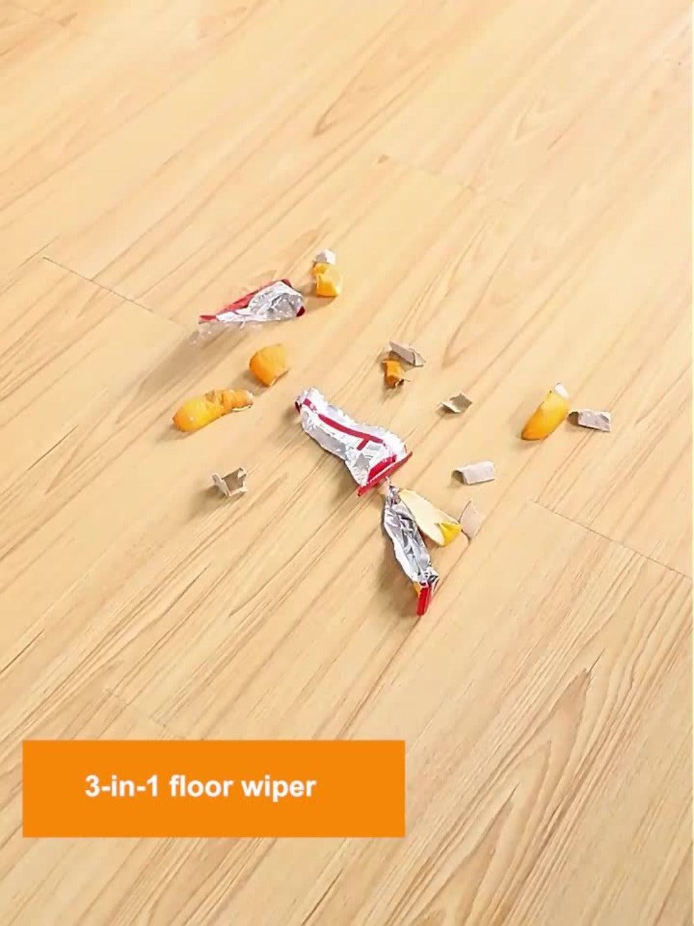 Silicone Squeegee Broom with Detachable Rotatable Head Long Stainless Steel Handle Floor for Entryways, Bedrooms and Living Spaces