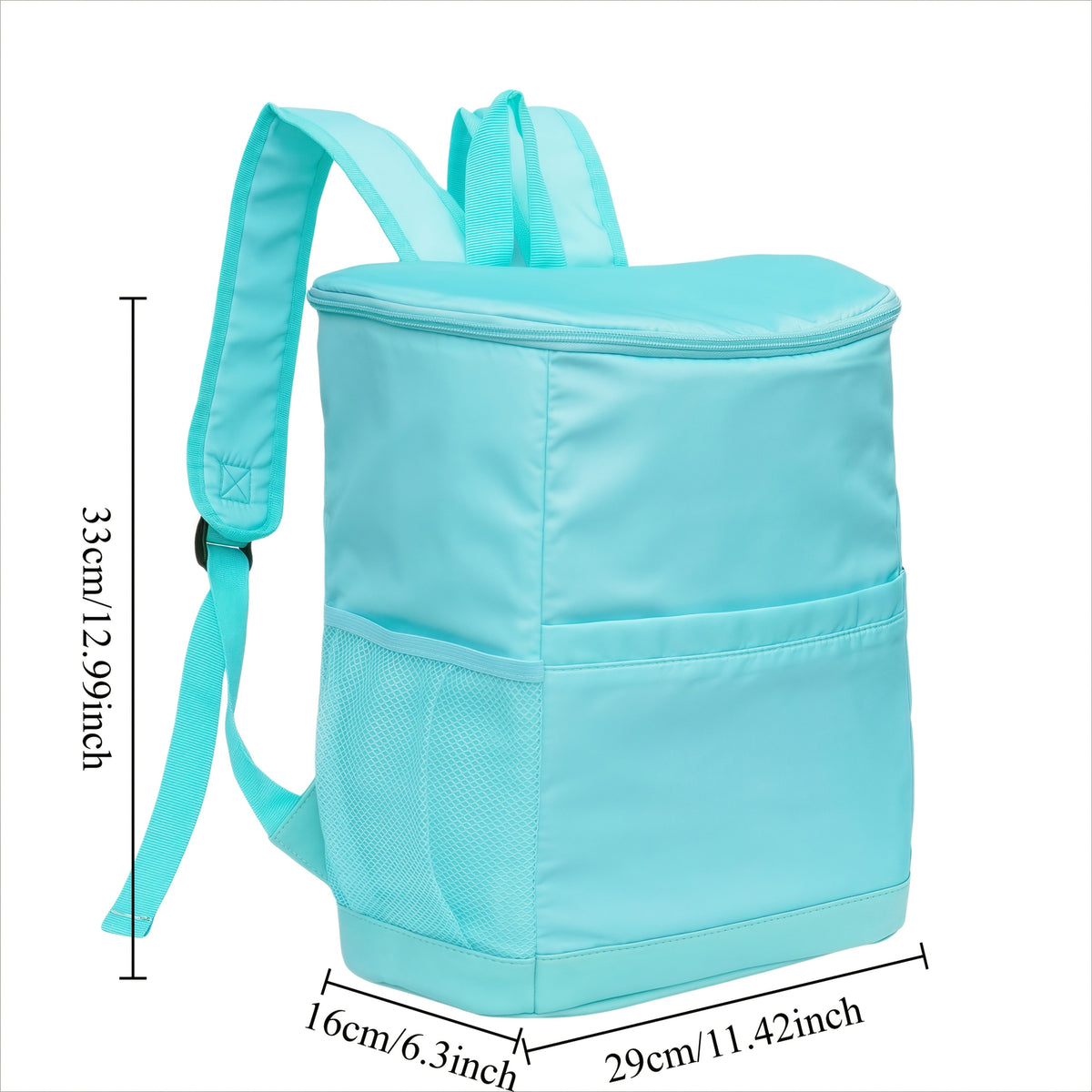Insulated Cooler Backpack 30-Can Capacity, Leopard Print Portable Lunch Bag with Mesh Side Pockets & Adjustable Straps