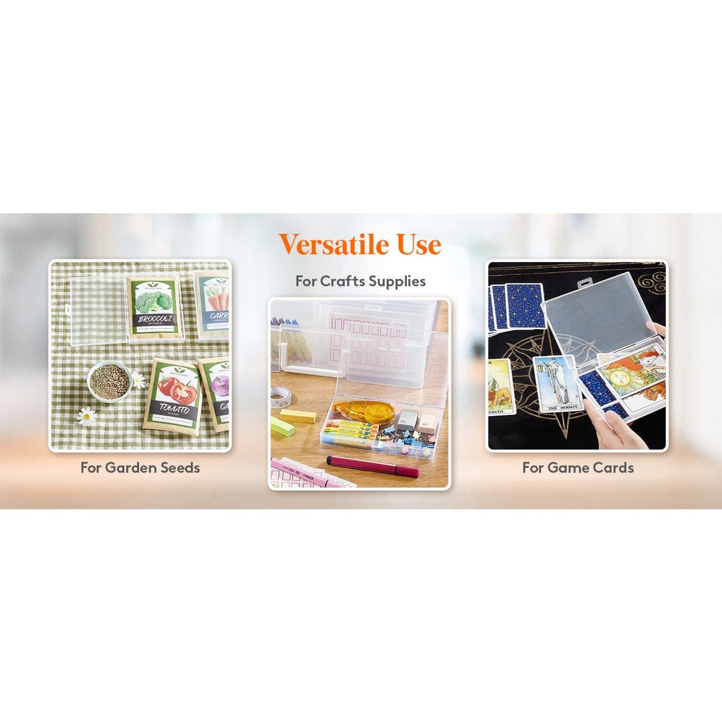 4x6 Photo Storage Box with 14 Inner Photo Keeper Cases Holds 1400 Photos Clear Plastic Photo Organizer with Lids Label Stickers BPA-Free