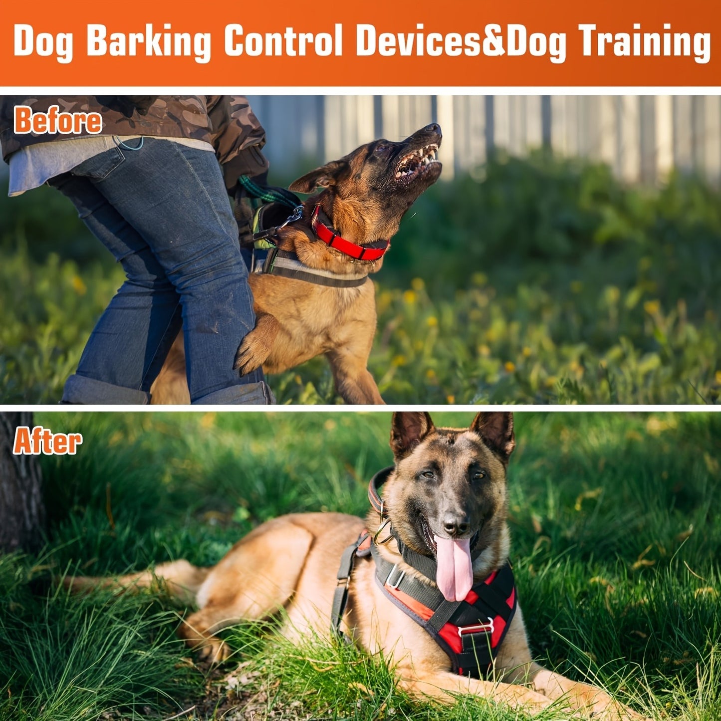 Ultrasonic Anti-Barking Device – Automatic Dog Bark Deterrent with 3 Frequency Modes & 50ft Range | Rechargeable 1500mAh