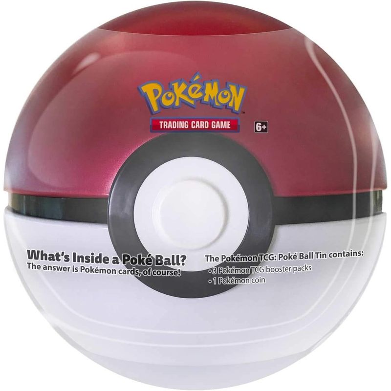Trading Card Game Random Ball-Shaped Tin with Three Booster Packs and English-Language Contents