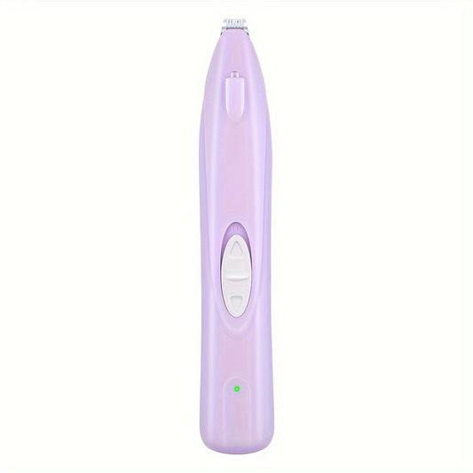 Dog Paw Trimmer with LED Light – Rechargeable Pet Hair Clipper for Paws, Eyes, Face & Rump, Stainless Steel Blades