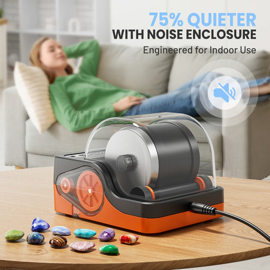 Rock Tumbler Kit for Kids & Adults 3-Speed Motor 9-Day Timer Rock Polisher with the Listed Color, Size or Set Options for Everyday Use