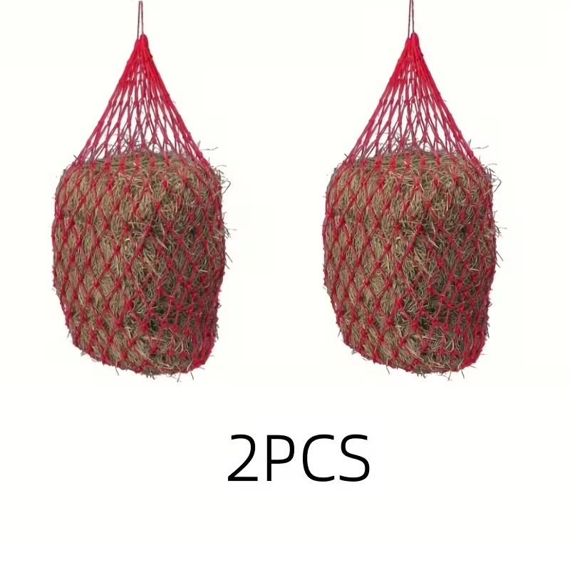 Slow Feed Hay Net for Horses 2-Pack – Durable Hay Bag Feeding Net for Horse, Sheep & Donkey | Reduces Waste & Promotes Healthy Eating