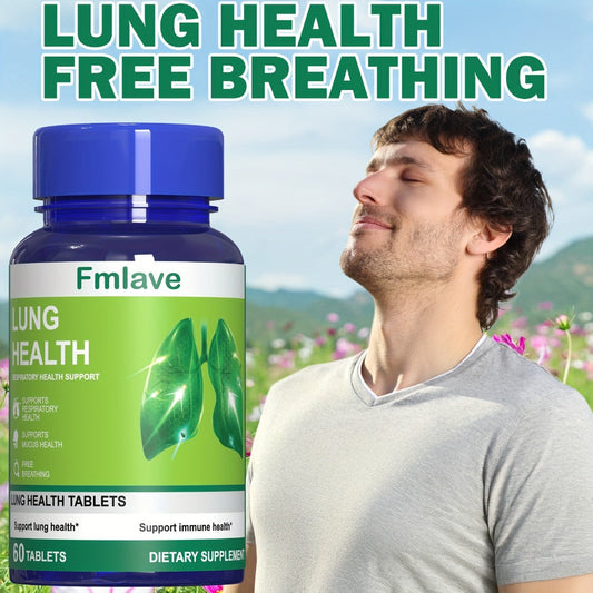 Herbal Lung Cleanse Supplement 60 Tablets, Respiratory Health Support, Breathing Comfort, Mucus Clearance & Immune Boost
