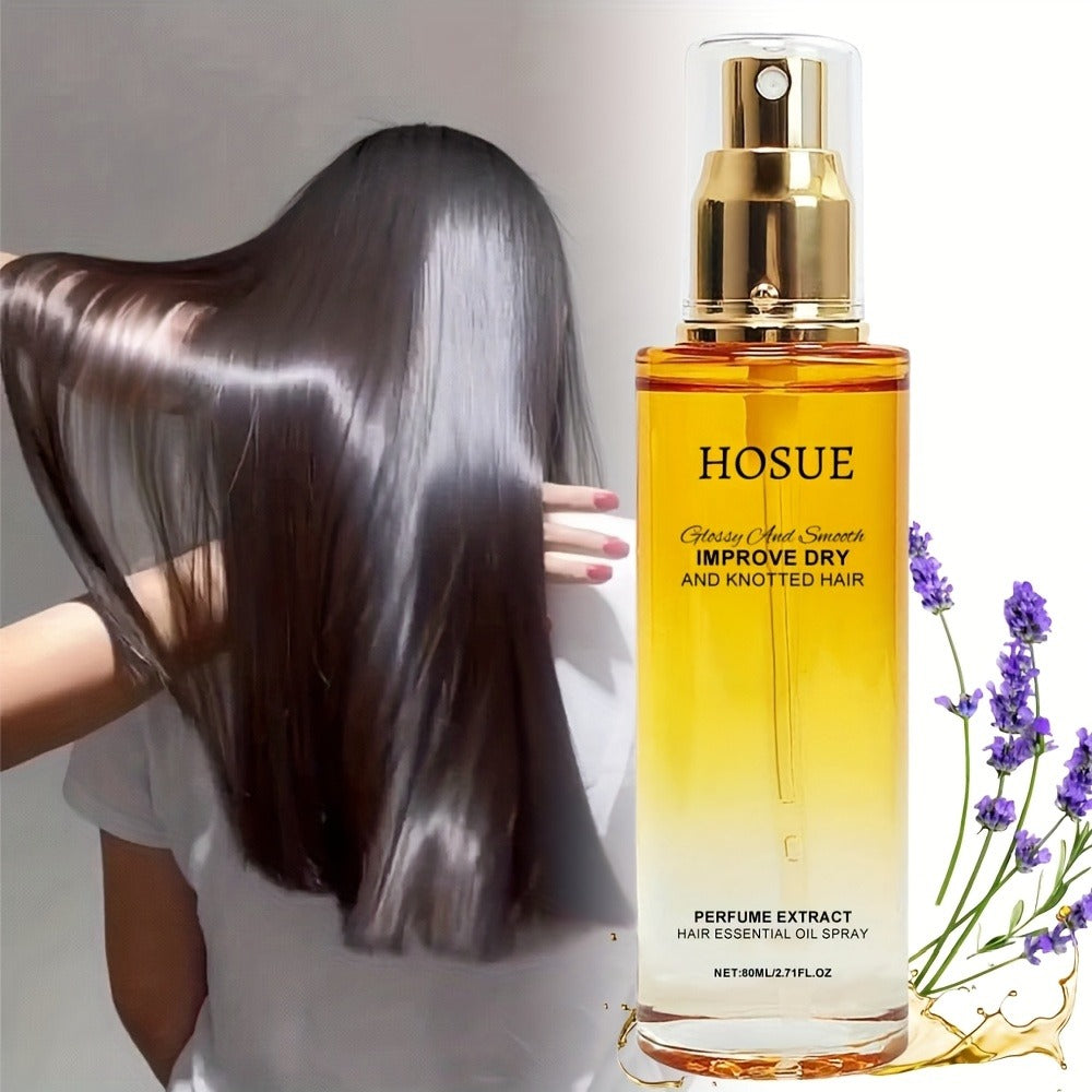 Anti-Frizz Hair Essential Oil Spray Smoothing & Conditioning Treatment for Dry, Damaged & Frizzy Hair