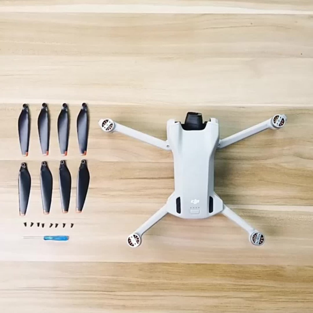 DJI Mini 3 Replacement Propellers 16pcs, Low-Noise Quick-Release Drone Blades Upgrade Kit with Screws & Screwdrivers