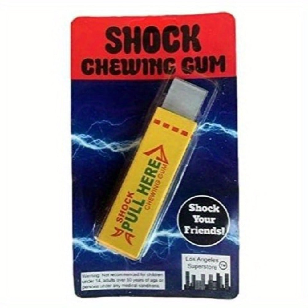 Shocking Gum Prank Toy 4 Pack, Realistic Vibrating Fake Chewing Gum Electric Shock Joke Candy, Funny Gag Gift for Kids Teens & Adults