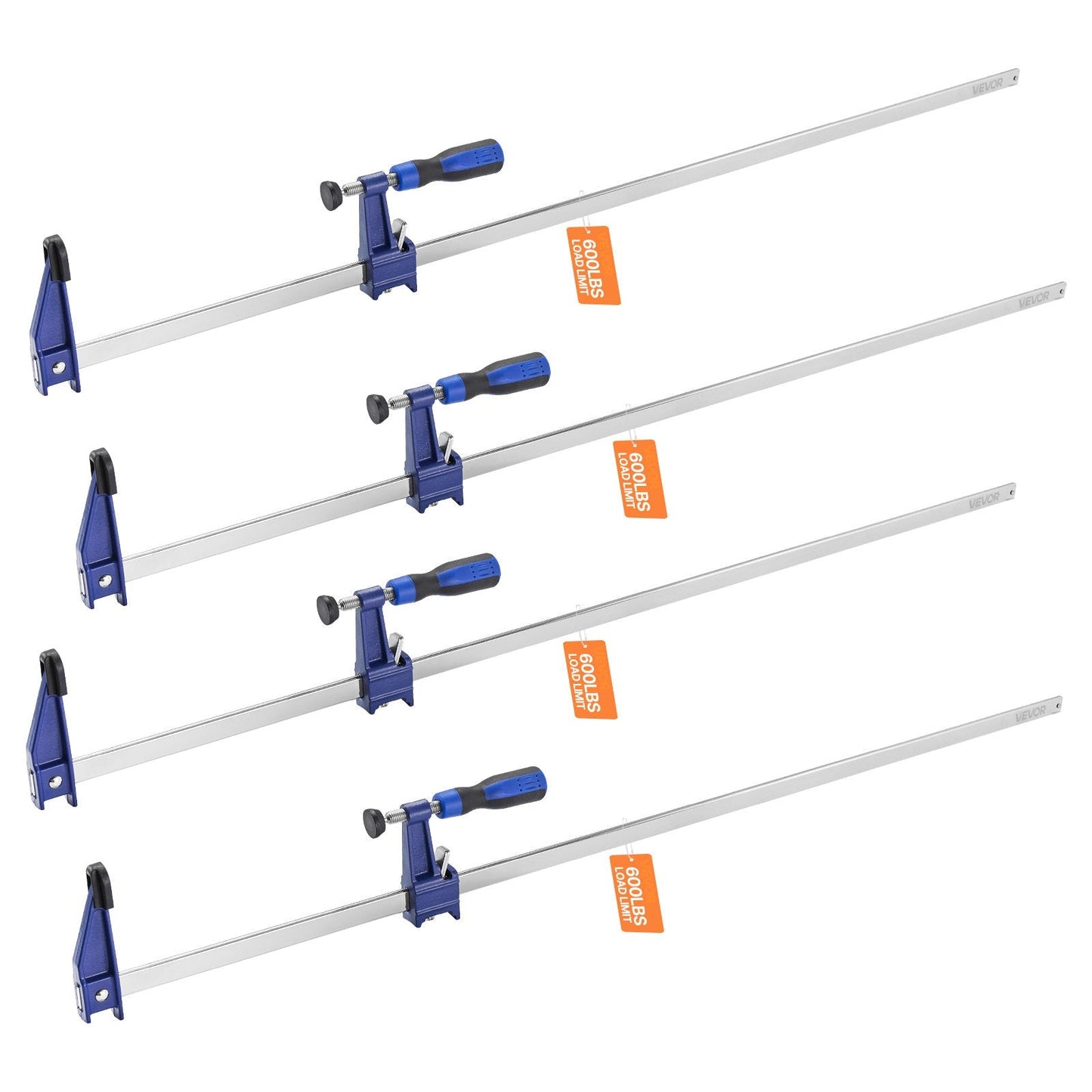 Bar Clamps for Woodworking F Clamp Set, 24" & 36" Cast Iron Jaw, Load, Lockable Slide Bar, 2 or 4-Pack for Furniture Assembly