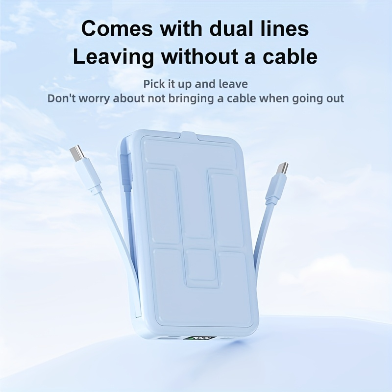 10000mAh Mobile Power, 22.W Magnetic Charging Treasure, Comes with Convenient Dual Cable, with LED Power Display