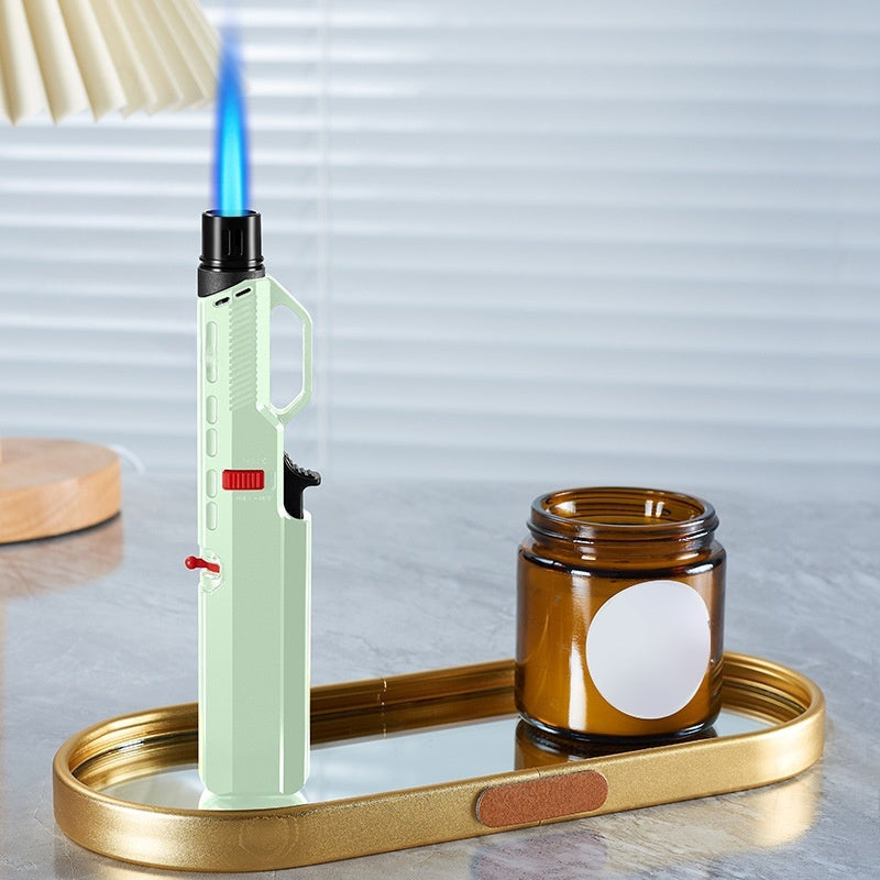 1300° Outdoor Windproof Torch Lighter Blue Flame with Safety Lock & Grip - Refillable for Candles